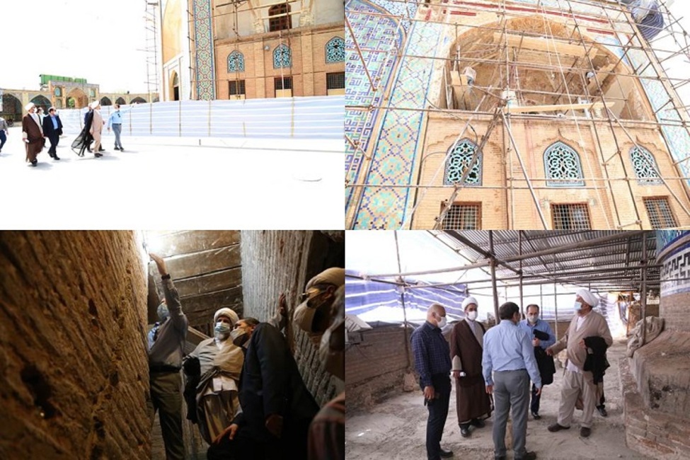 بازدید رییس کل دادگستری قزوین از طرح مرمت بنای امامزاده حسین(ع)